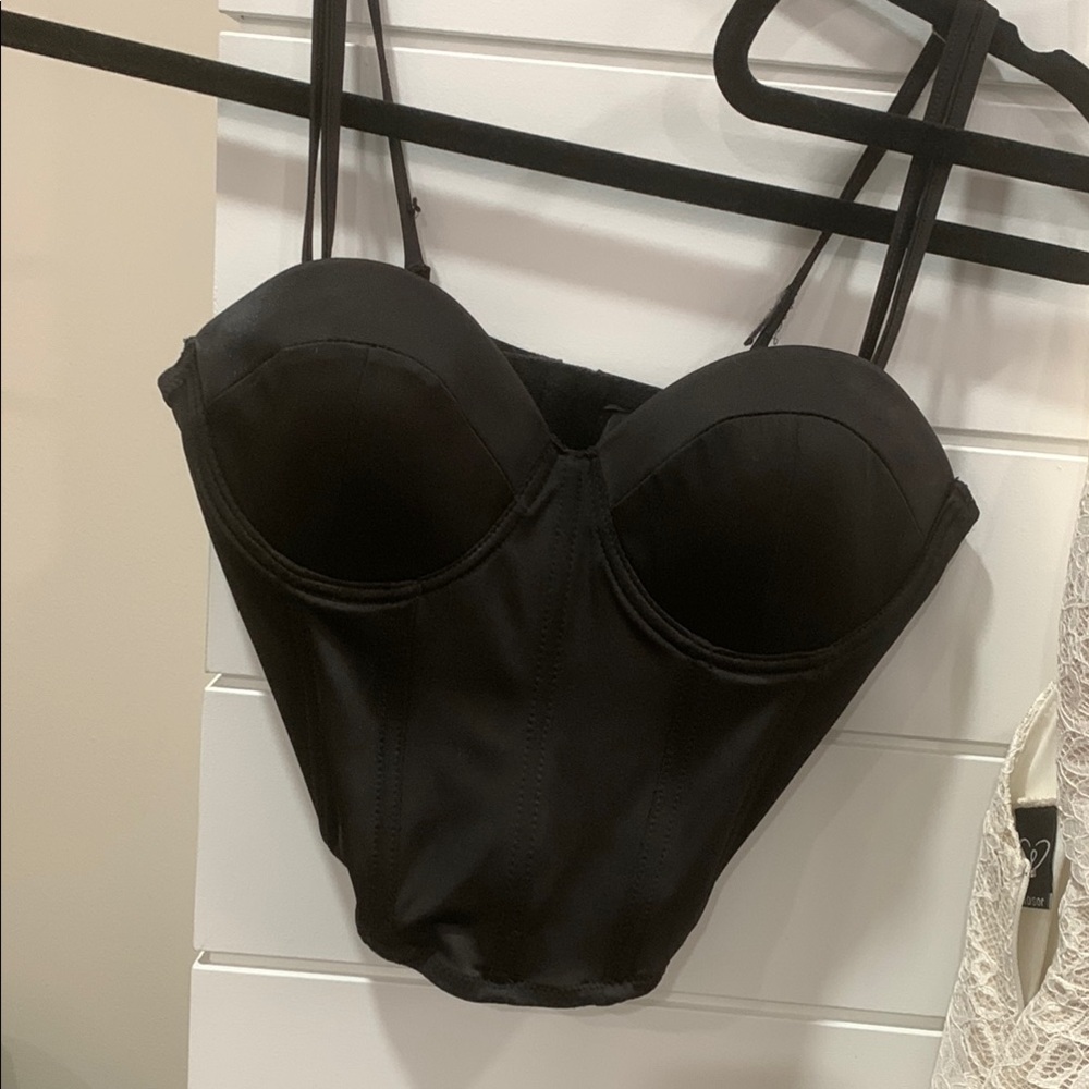 Elegant Black Bustier Top